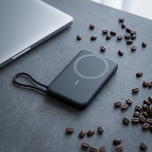 พาวเวอร์แบงค์แม่เหล็กไร้สายแบบ Type-C รุ่นบางเฉียบ ปี 2026 ความจุ 10000mAh พร้อมที่วาง ชาร์จเร็ว พกพาสะดวก - Product Image 2