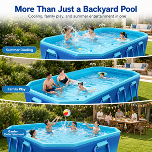 Family Non-Inflatable Pool, Hard Shell Portable Outdoor Water Pool for Backyard Garden Sports <strong>Entertainment</strong> Product - Product Image 5
