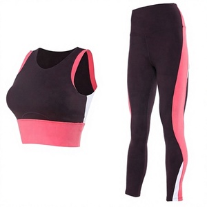 Latest Design Logo Custom Plus Size Lightweight Seamless High Support High Waisted Yoga Sports Bra <b>Legging</b> Two Piece Set Crystal - Product Image 1