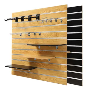Cheap slot mdf board with aluminium bars rectangle shape aluminium slotted mdf