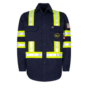 Chaqueta de Seguridad Ignífuga, Impermeable y Resistente al Calor para Soldador, con Respirador, Cierre de Broches Perla, Protección de Nivel Durable - Product Image 1