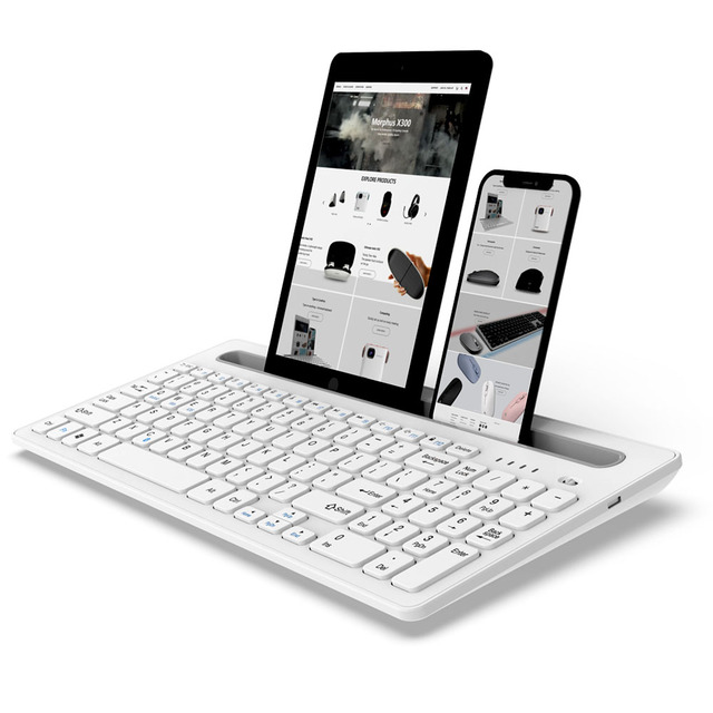 AIKUN Office Home Used Wireless Rechargeable Keyboard-Scissor Switch-Ultra Slim Design-Triple Solution BT5.0 + 3.0 + 2.4G