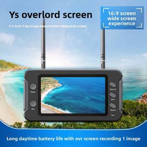 Receptor DVR Todo en Uno <span class=keywords><strong>Fys</strong></span> Overlord Screen de 4.3 Pulgadas y 5.8g, Transmisión de Video e Imagen, Control Remoto, Monitor para Modelo de Aeronave - Product Image 1
