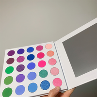 Palette de fards à paupières DIY avec 25 fards ronds de 26,5 mm, sans marque, pour étiquette privée