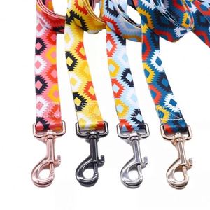 Hot Sell Colorful Adjustable Webbing Durable Sublimation Printed <b>Personalised</b> Collars & Leashes Set Nylon Leash <b>Dog</b> Pet <b>Harness</b> - Product Image 2