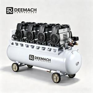 เครื่องอัดอากาศแบบลูกสูบไร้น้ำมัน DEEMACH Professional Silent Dental 8/10/12 บาร์ ขนาด 25-300 <span class=keywords><strong>ลิตร</strong></span> พร้อม PLC และมอเตอร์เฟสเดียว 50Hz - Product Image 2