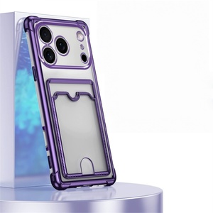 Fundas Protectoras Transparentes con Ranura para Tarjetas y Esquinas Reforzadas para iPhone 17 Air 16 15 14 13 Plus Pro Max, Cubierta Suave de TPU - Product Image 3