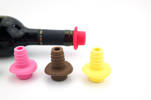 Nhà máy tại chỗ sáng tạo Silicone chai rượu vang Stopper nhỏ Top hat cắm chủ đề chống bụi tươi-giữ nắp chai quà tặng cho rượu vang - Product Image 6