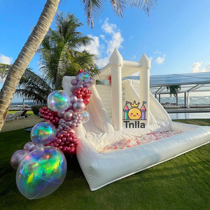 Trampoline gonflable Combo Château de trampoline de mariage Trampoline <span class=keywords><strong>blanc</strong></span> commercial Maison avec toboggan - Product Image 1
