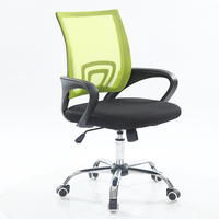 Hot Home Office Guest Chaise de bureau d'attente réglable en hauteur pivotant Orange Mesh Visiteurs Chaises d'invité pour bureau moderne