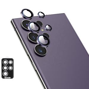 Protector de cámara oculto de aleación de aluminio con purpurina plateada para Samsung <span class=keywords><strong>Galaxy</strong></span> S21 <span class=keywords><strong>S22</strong></span> s23 S24 ultra <span class=keywords><strong>Plus</strong></span> película de pantalla de lente - Product Image 3