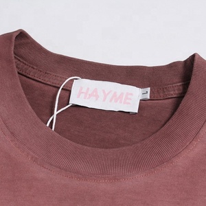 Camiseta de cuello redondo de peso pesado, camiseta gráfica, camisetas de lavado de algodón para hombres - Product Image 3