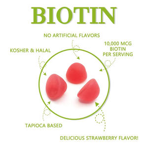 Gomitas de biotina OEM ODM con sabor a fresa, suplemento dietético para la salud digestiva y para mejorar la energía en adultos. - Product Image 4