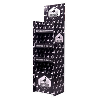Présentoirs personnalisés durables à 3 niveaux en métal, acrylique et carton, économiques, pour la promotion des grains de café en supermarché