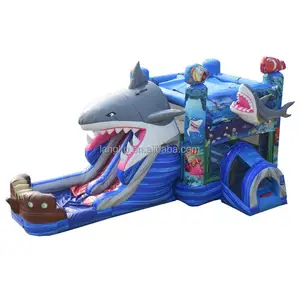 Hot sale shark bounce house commercial inflatable bouncer