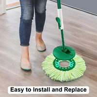 Recharge de balai serpillère personnalisée détachable en fil de coton synthétique, tête de balai rotative à 360° légère à visser pour le nettoyage des sols