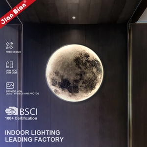 Thay đổi độ sáng trong nhà treo tường trần ánh sáng sáng tạo cạnh giường Vòng trang trí hiện đại LED trăng Đèn tường - Product Image 1
