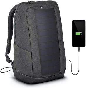 Large Capacity <b>Tyvek</b> <b>Paper</b> Travel Backpack Waterproof Business Backpack USB Solar Panel Unisex Fashionable Letter Anti-Theft - Product Image 2