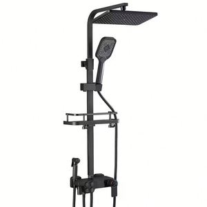 Sistema de Ducha Inteligente de Lujo para Baño, Montado en la Pared, con Control de 4 Funciones por Botón, Grifo Mezclador, Pantalla Digital LED y Efecto Lluvia - Product Image 2