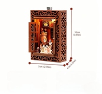 Hamaileon Puzzle 3D en bois à monter soi-même Scène de café avec ours, Jouet d'assemblage artisanal en MDF, Décoration de bureau et cadeau