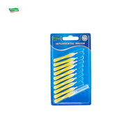 Brosse interdentaire en forme de I, 3 tailles (0,8 mm/1,0 mm/1,2 mm), poils en nylon, pour espaces serrés entre les dents et appareils dentaires, certifiée CE, marque privée, nettoyage efficace