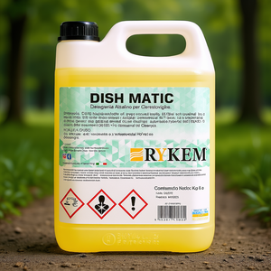 RYKEM DISH MATIC Detersivo alcalino per lavastoviglie 6Kg, potere sequestrante 60C, dosaggio automatico, professionale HoReCa HACCP - Product Image 3
