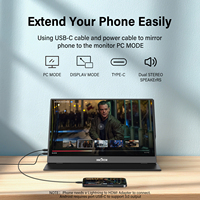 Augmentez votre productivité n'importe où avec un moniteur portable FHD USB-C de 15,6 pouces lors de vos jeux, de votre travail, de vos réunions et de vos études