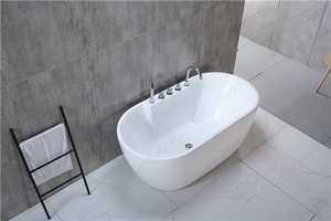 Blanc Durable Drain Central <span class=keywords><strong>Baignoire</strong></span> Chine 1500mm Moderne Acrylique Autoportante De Forme Ovale Tremper 1 Personne <span class=keywords><strong>Baignoire</strong></span> - Product Image 5
