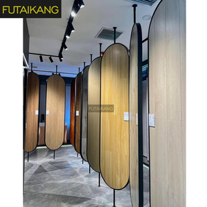 Nhà Máy Tùy Chỉnh Tường Bảng Điều Chỉnh Mẫu Kim Loại Đứng Đơn Lập Nghệ Thuật Sơn Sàn Gỗ 360 Độ Xoay Hiển Thị Giá - Product Image 5