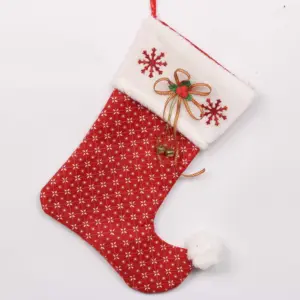 Popular Christmas Boot Socks Cartoon Pattern Snowman Christmas Decorations Santa Boot Curved Decorative boots