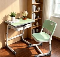 Ensemble bureau et chaise d'étude pour enfants réglables en hauteur, table d'apprentissage ergonomique pour étudiants avec tiroir de rangement
