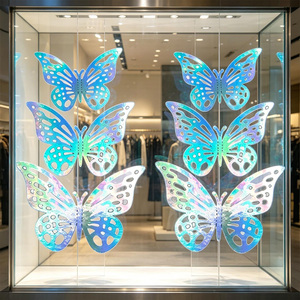 Farfalle Decorative Argento 6 Pezzi e 12 Pezzi, Decorazioni per Feste in Plastica Riutilizzabili per Compleanni, Uso Interno, Adulti - Product Image 5