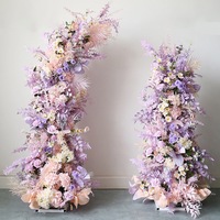 Décor d'arche de mariage en fleurs artificielles en soie de haute qualité, fait main par NINI - Couleur personnalisée, vente en gros