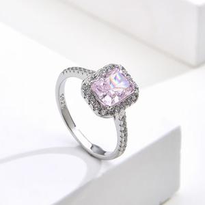 Anillo de Boda de Plata de Lujo para Mujer, Marca <span class=keywords><strong>PHIL</strong></span>, con Zirconia, Engaste Invisible, Moderno, para Compromisos y Fiestas, Joyería Fina - Product Image 2