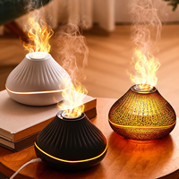 Diffuseur d'arômes électronique portable USB 3D effet flamme pour huiles essentielles à usage domestique