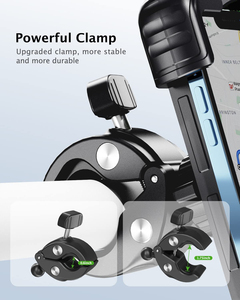 פעולת יד אחת טלפון מתכת קליפ שחור טופר שחור אופניים טלפון הר אופנוע handlebar - Product Image 5