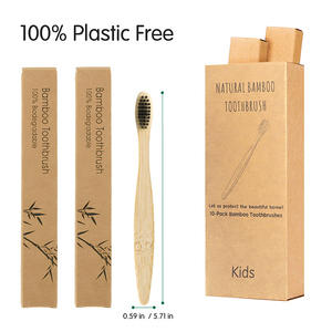 Emballage personnalisé <span class=keywords><strong>Brosse</strong></span> à dents pour enfants en bambou biologique avec poignée et poils doux pour un usage domestique - Product Image 5
