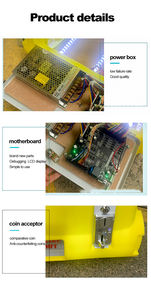 Недорогой мини-игровой автомат с краном (кран-машина) для детей, работающий на монетах, для выдачи мягких игрушек - Product Image 3