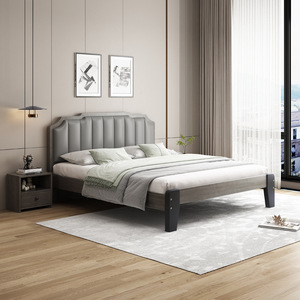 Upholstered <b>Bed</b> Frame 1.8m <b>Double</b> Nordic Style Bedroom Furniture for Adults and Elderly - Product Image 4