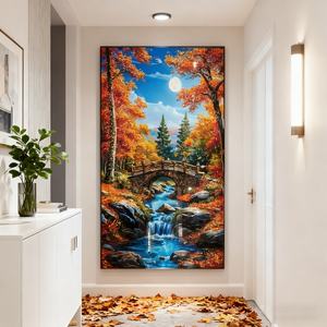 Arte Mural Abstracto Personalizado de Fábrica, Impresión Enmarcada para Sala de Estar, Decoración del Hogar, Pintura LED de Porcelana de Cristal - Product Image 5