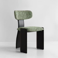 Chaise de salle à manger à accoudoirs rembourrés de style scandinave moderne, dossier confortable et écologique, fauteuil pour la maison et l'hôtel