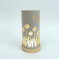 Lampe de table électrique moderne personnalisée de bonne qualité avec design tulipes et abeilles, alimentation USB