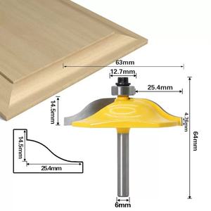 Ensemble de fraises pour portes de placard à panneaux surélevés L-N109 - 3 fraises en forme de ogee - Tige de 1/4 pouce - Outils de travail du bois - Fraises à tenons pour le bois - Product Image 5