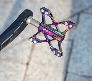 GUB Pédale de vélo Rainbow 3 roulements Pédale de vélo 9/16 MTB Mountain <span class=keywords><strong>Alu</strong></span> Mtb Road X Ultra léger Pédale GC-009 - Product Image 1