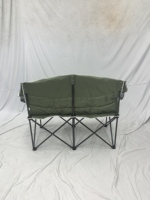 Sillón Doble Plegable Acolchado para Acampar, con Portavasos, Portátil, para Exteriores, Playa, Picnic, Sofá Plegable