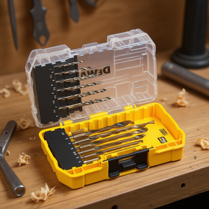 Multipurpose Hex Shank Metric Jobbers Length <b>Drill</b> <b>Bits</b> Set Black & Gold 13-Piece with <b>Case</b> for Wood Metal Plastic TiCN Coating - Product Image 3