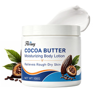 Lotion corporelle Floracy au beurre de cacao et à la vitamine E, texture riche et douce, adoucit les peaux sèches et rugueuses, OEM ODM, cosmétique en gros, approvisionnement en vrac
