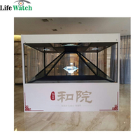 Pantalla LCD Holográfica Piramidal de 32 Pulgadas y 360 Grados, Positiva y Negativa, para Educación en Interiores, Exhibiciones en Museos, Publicidad y Comercio Minorista