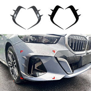 Bmw 5 Series Front Grille Decals Piano Black Carbon Fiber Texture Adhesive Body Stickers For G60 G61 2024+ M Sport - Product Image 5