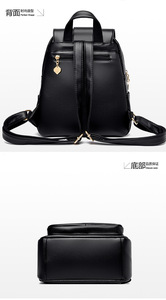 General Purpose <b>Backpack</b> Fashion Design High Quality PU Leather Female <b>School</b> Bag Multifunction <b>Large</b> Capacity Travel <b>Backpacks</b> - Product Image 5